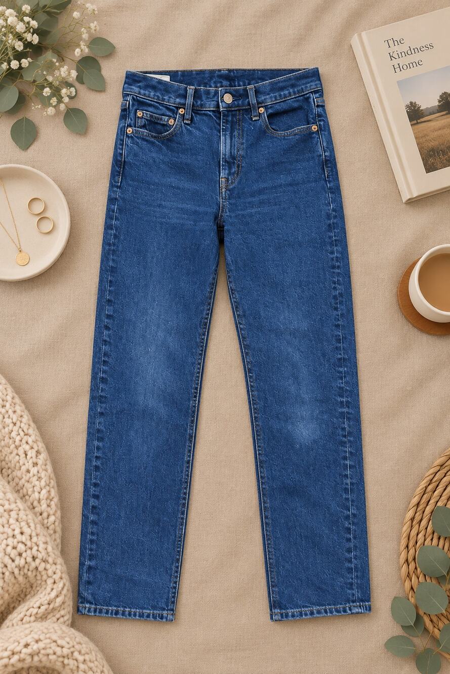 Gap Vintage Slim Mid Rise Jeans Dark Indigo Blue Minimalist Classic Size 29/8S